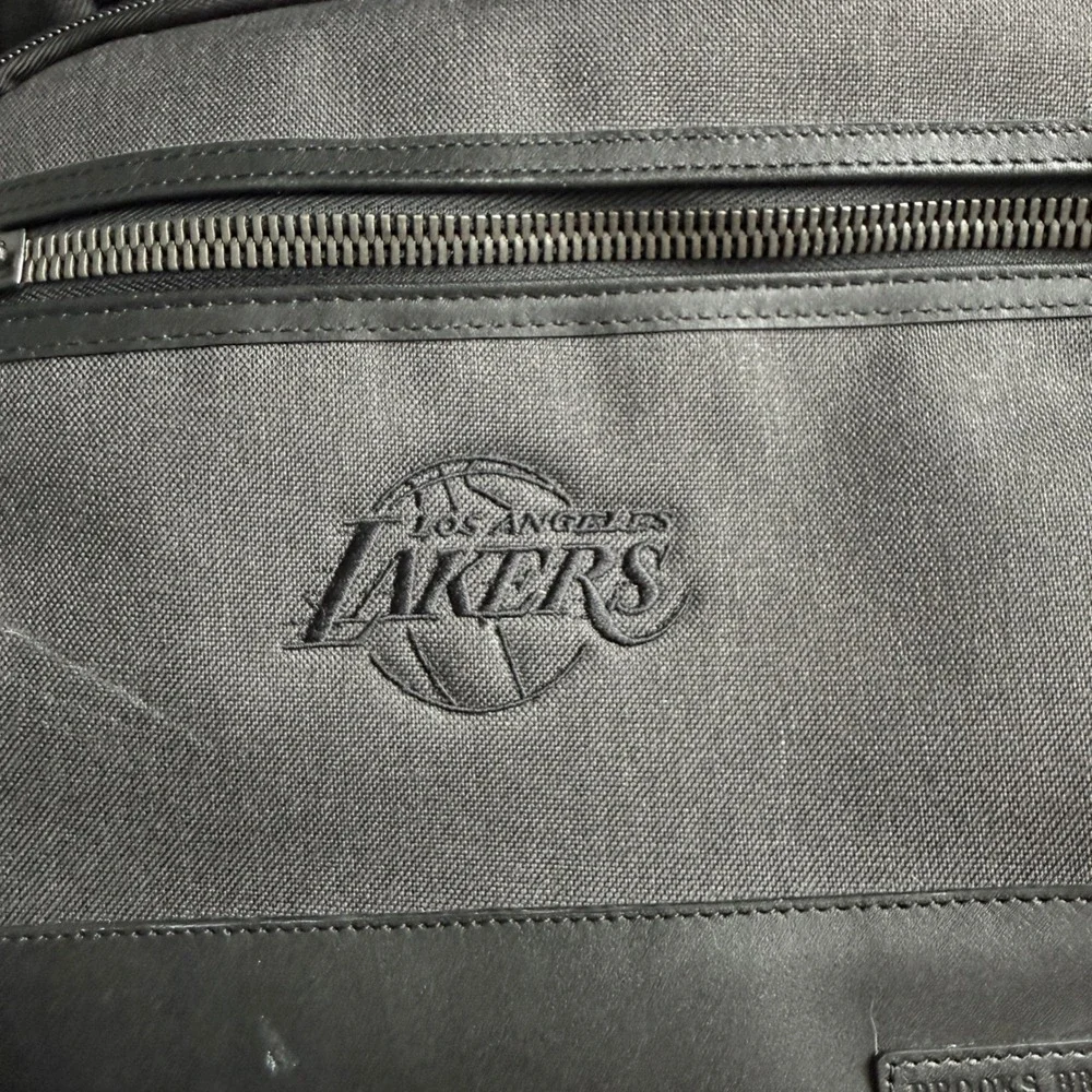 Brooks Brothers Los Angeles Lakers Backpack Black Embroidered NBA Laptop Bag